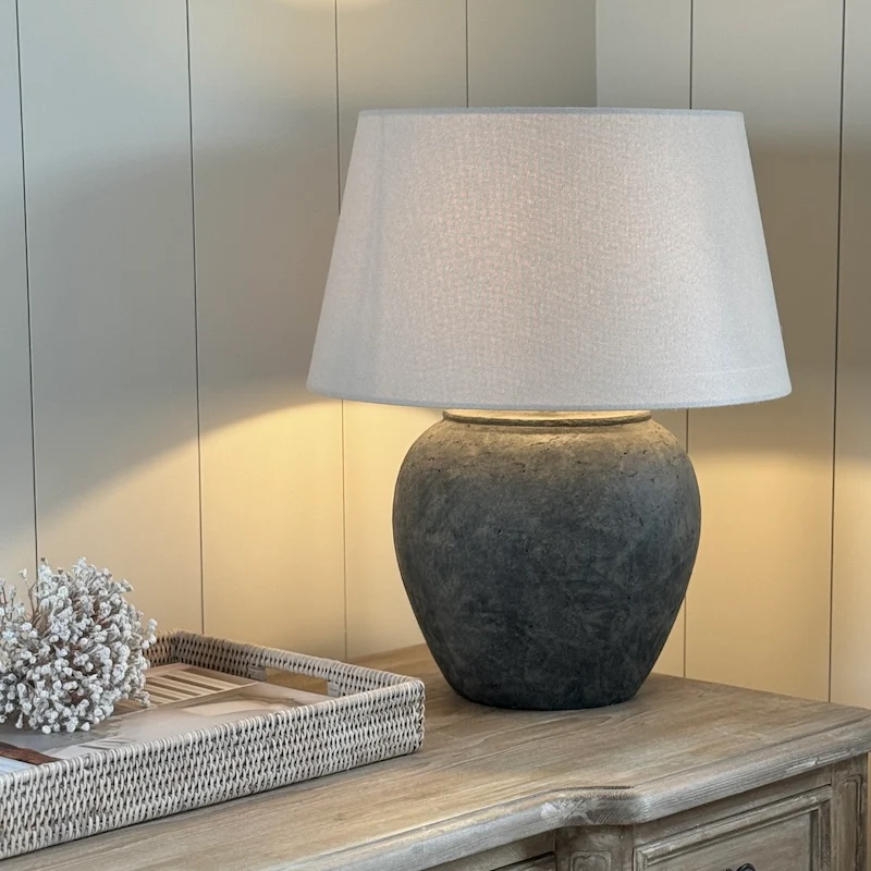 Suverovi Aged Dark Stoneware Lamp Large - Image 8