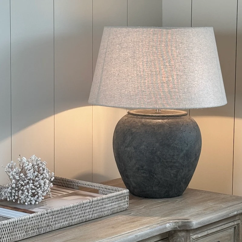 Suverovi Aged Dark Stoneware Lamp Large - Image 9