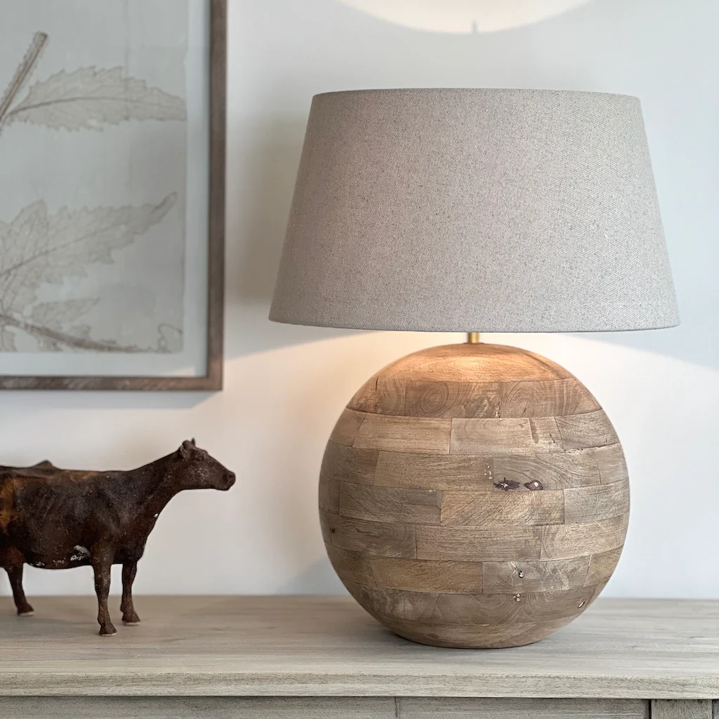 Tahoe Natural Wood Round Table Lamp - Image 2