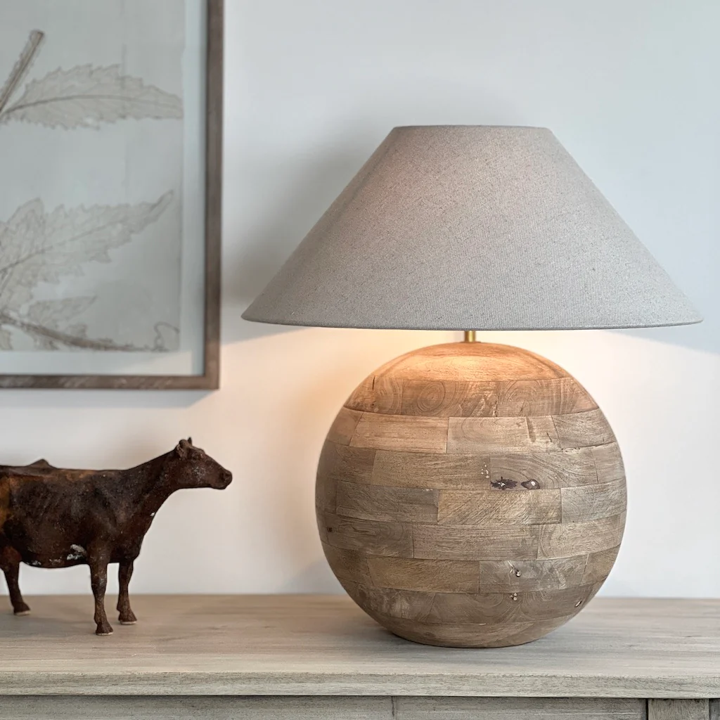 Tahoe Natural Wood Round Table Lamp - Image 5