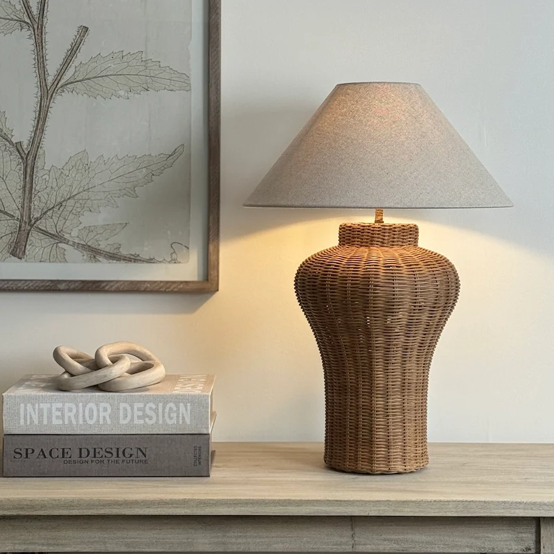 Taplow Natural Matte Rattan Table Lamp
