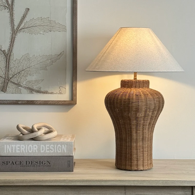 Taplow Natural Matte Rattan Table Lamp - Image 2
