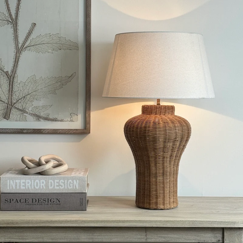 Taplow Natural Matte Rattan Table Lamp - Image 5