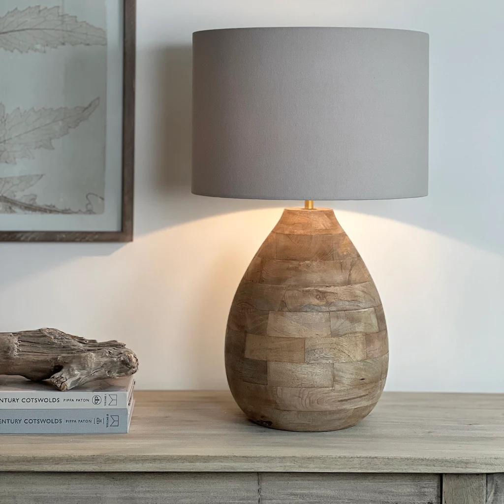 Targhee Wooden Bottle Table Lamp - Image 4