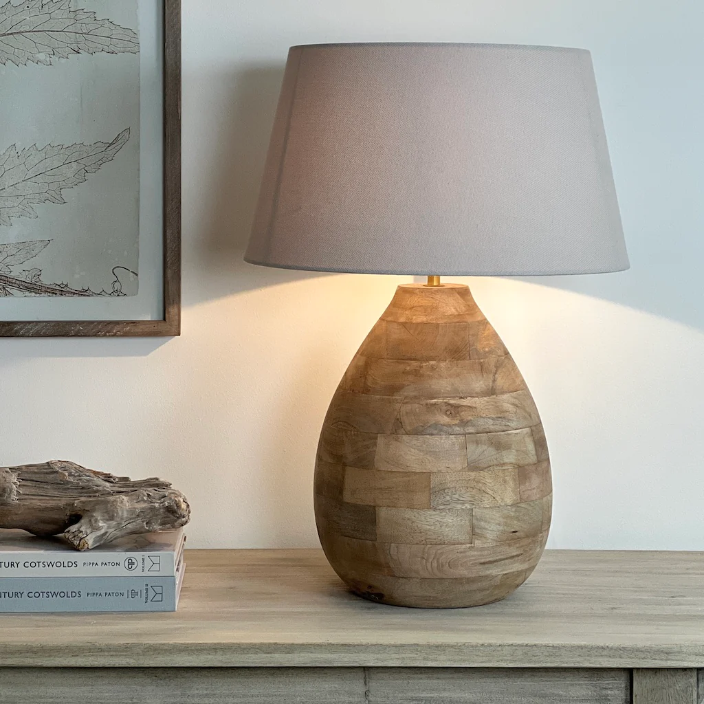 Targhee Wooden Bottle Table Lamp - Image 6