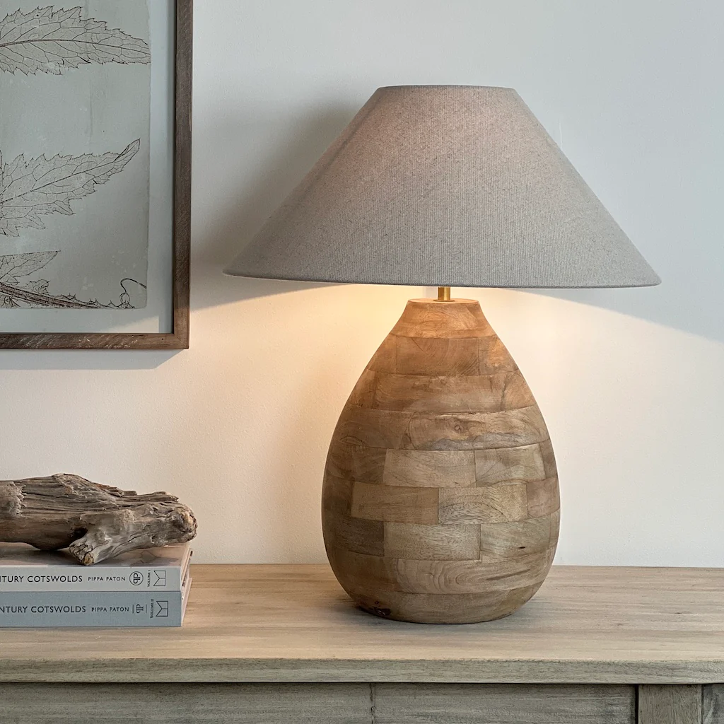 Targhee Wooden Bottle Table Lamp - Image 8