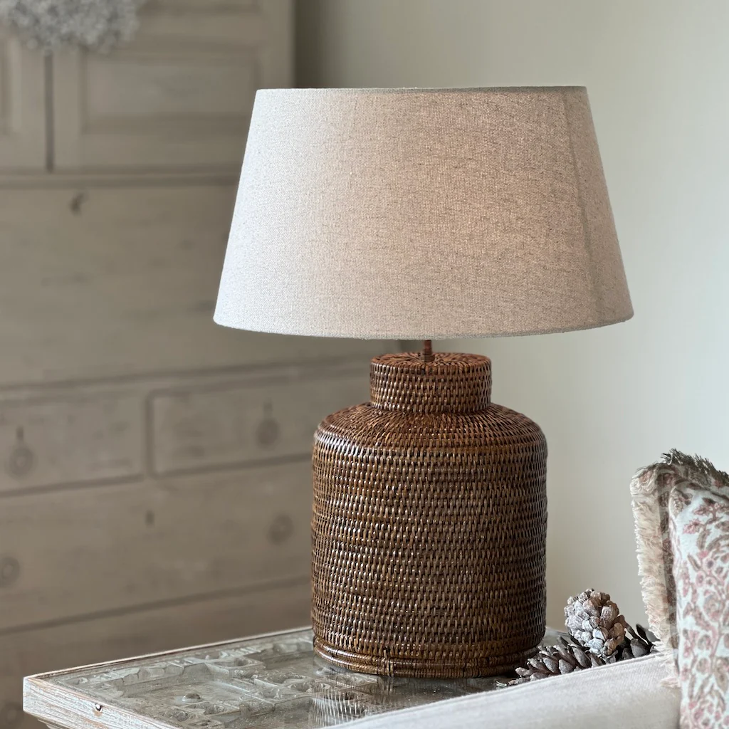 Tea Caddy Rattan Table Lamp - Image 3