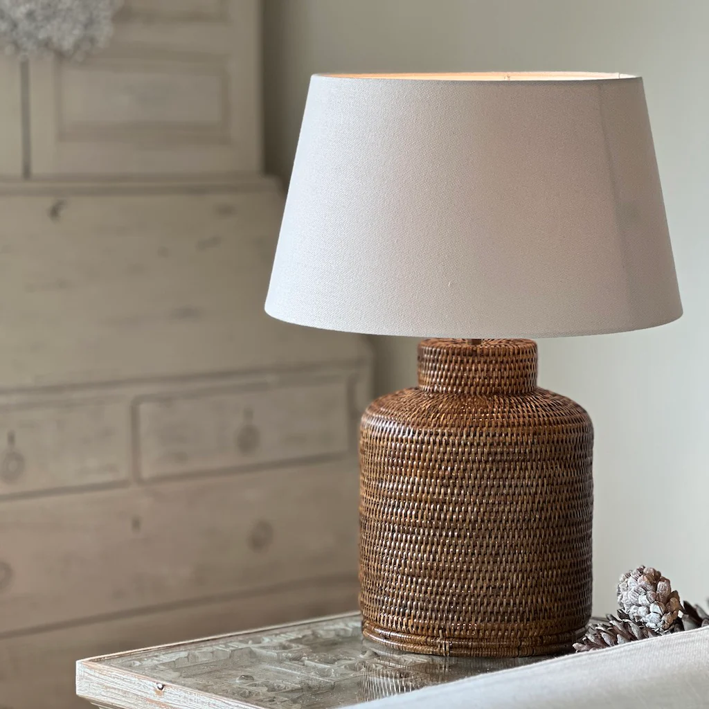 Tea Caddy Rattan Table Lamp - Image 4