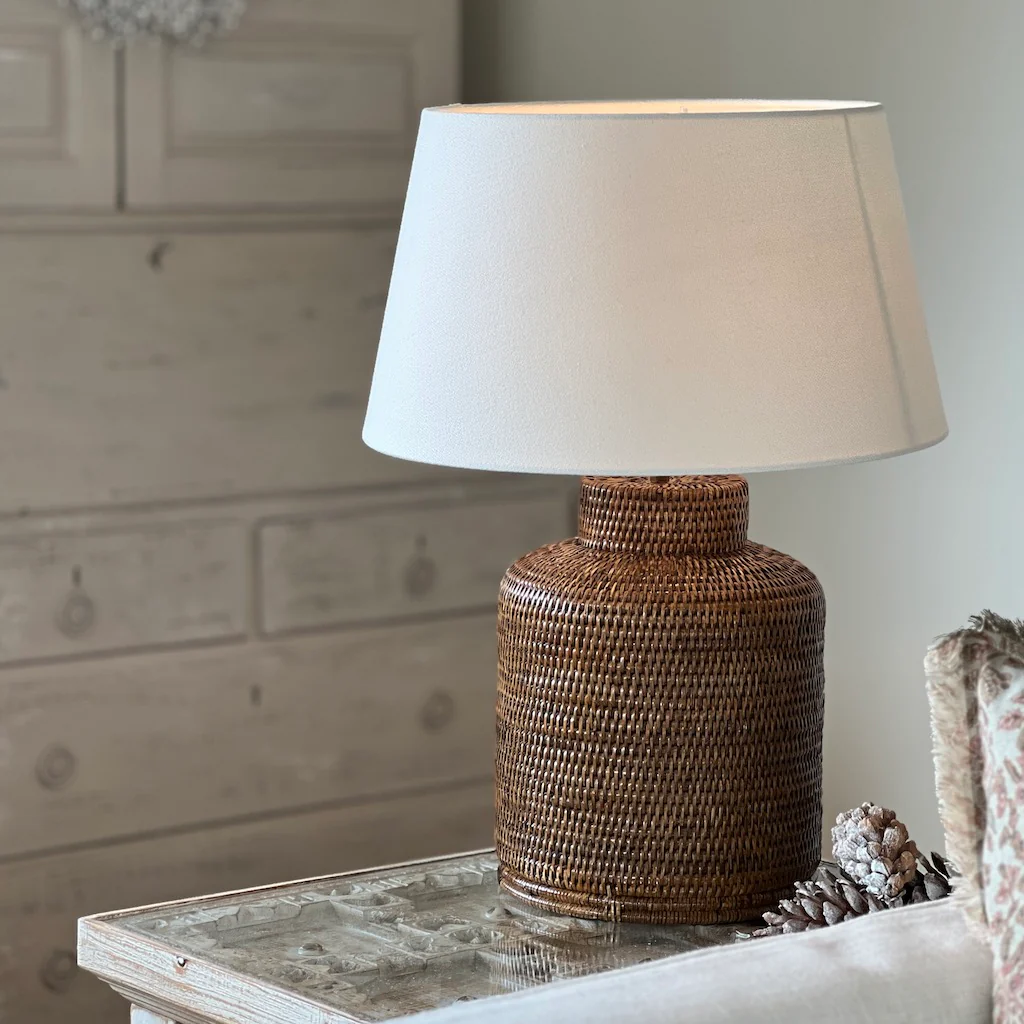 Tea Caddy Rattan Table Lamp - Image 5