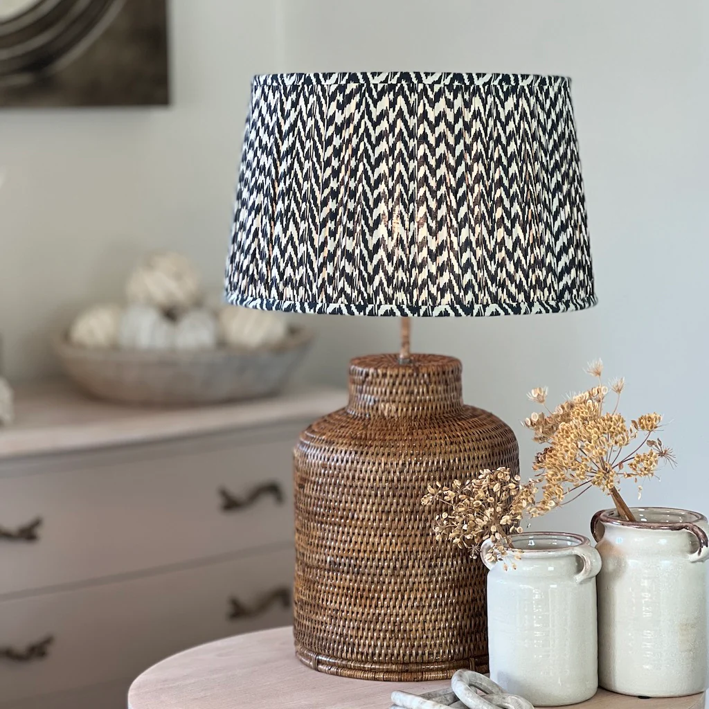Tea Caddy Rattan Table Lamp - Image 6