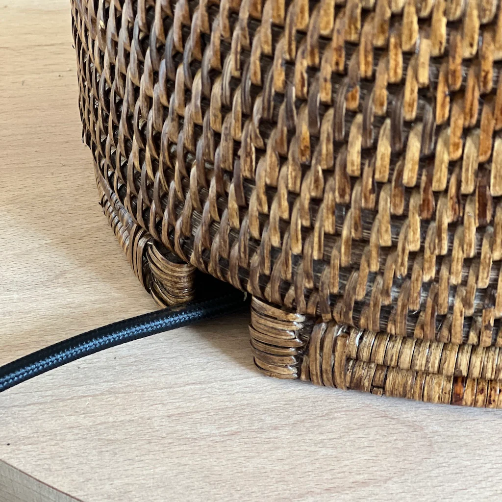 Tea Caddy Rattan Table Lamp - Image 7