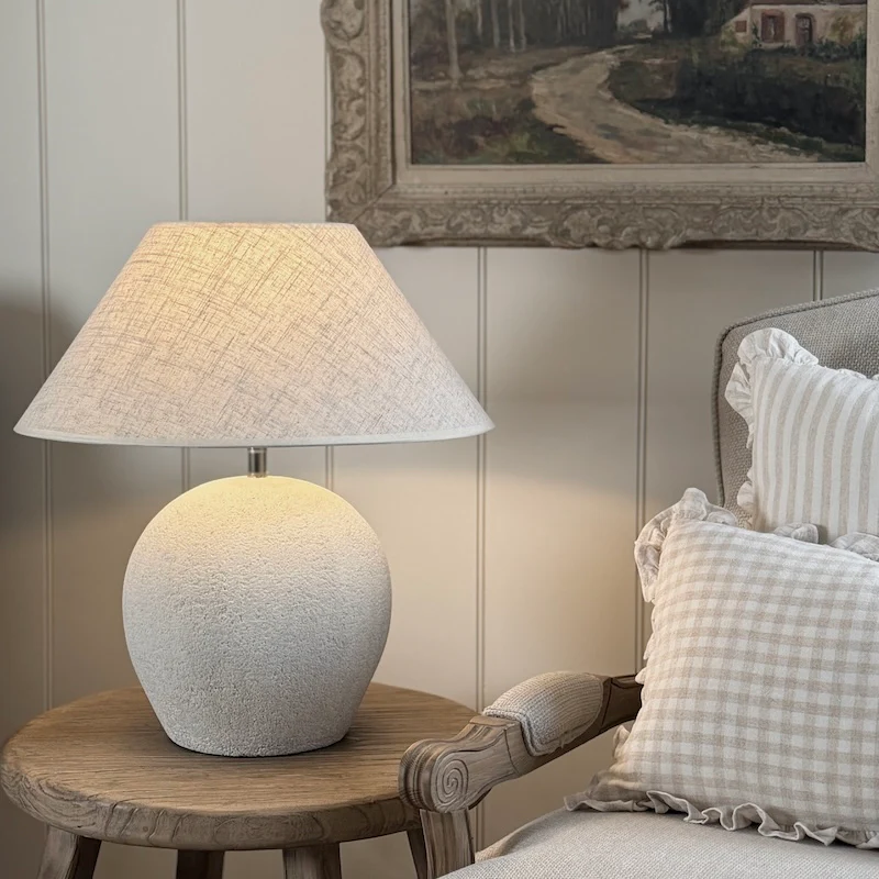 Textured Ceramic Globe Table Lamp - Image 3