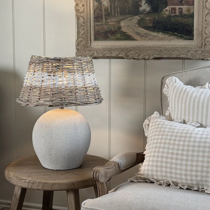 Textured Ceramic Globe Table Lamp - Image 4