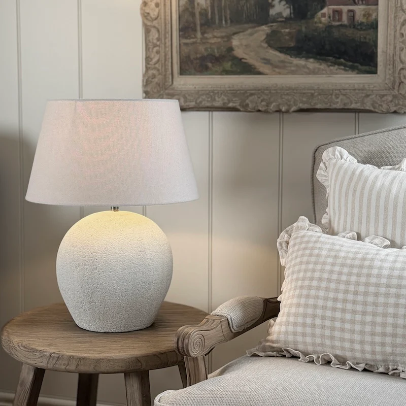Textured Ceramic Globe Table Lamp - Image 5