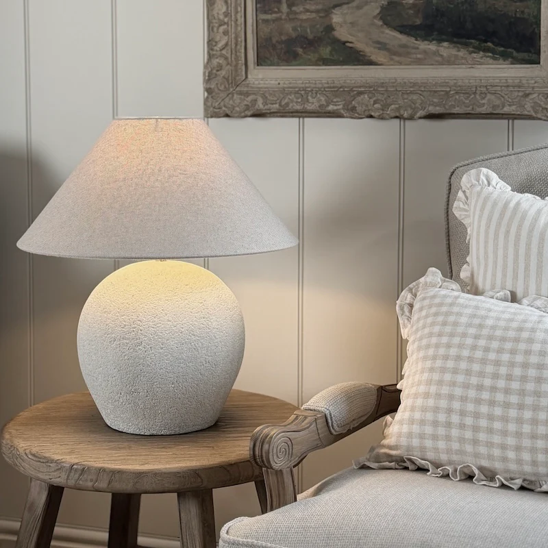 Textured Ceramic Globe Table Lamp - Image 8