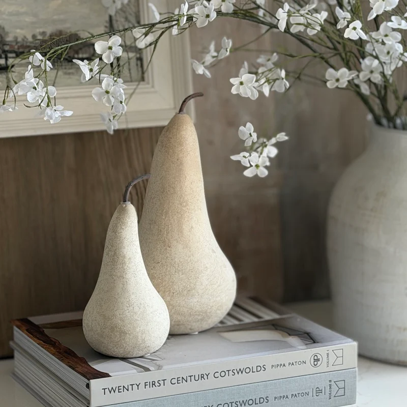 Textured Stone Effect Pear Sculpture - Two Sizes - Image 4