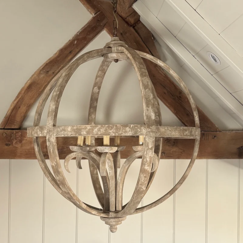 The Phillipe Round Wooden Orb Chandelier Large - Image 2