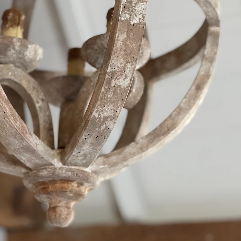 The Phillipe Round Wooden Orb Chandelier Small - Image 3