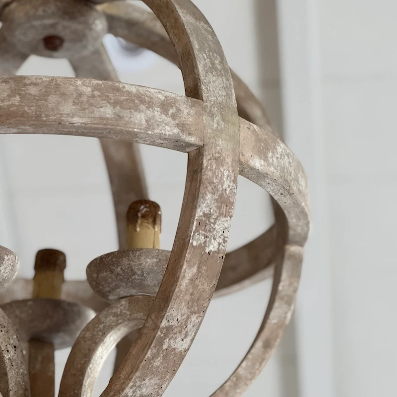 The Phillipe Round Wooden Orb Chandelier Large - Image 4