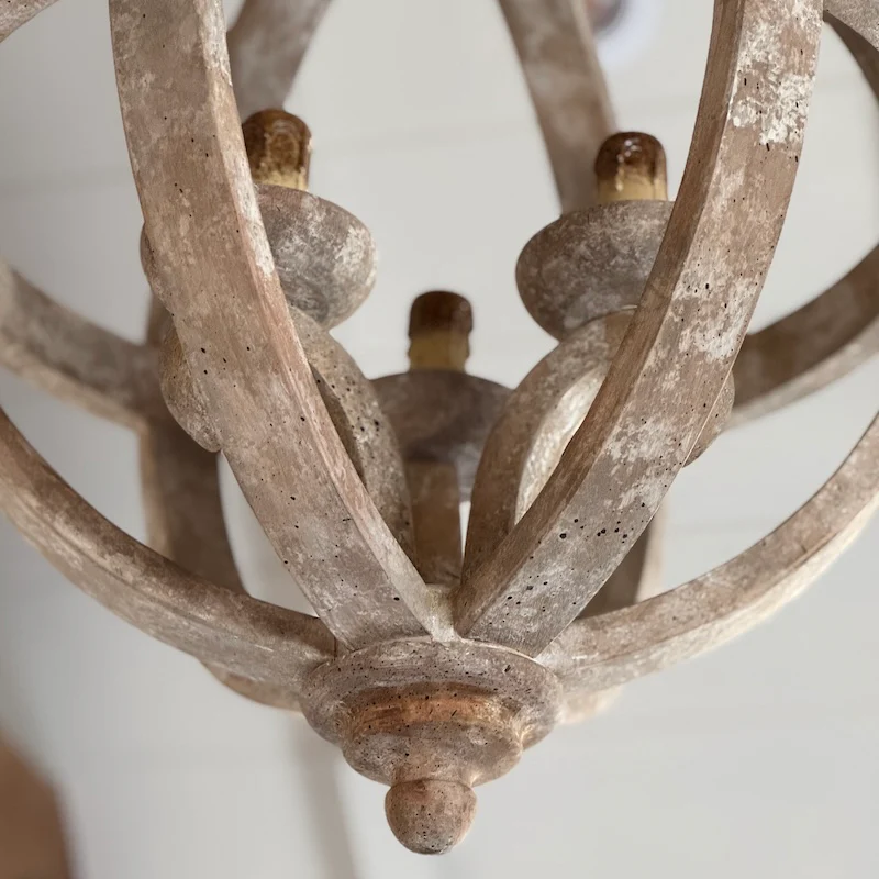 The Phillipe Round Wooden Orb Chandelier Small - Image 6