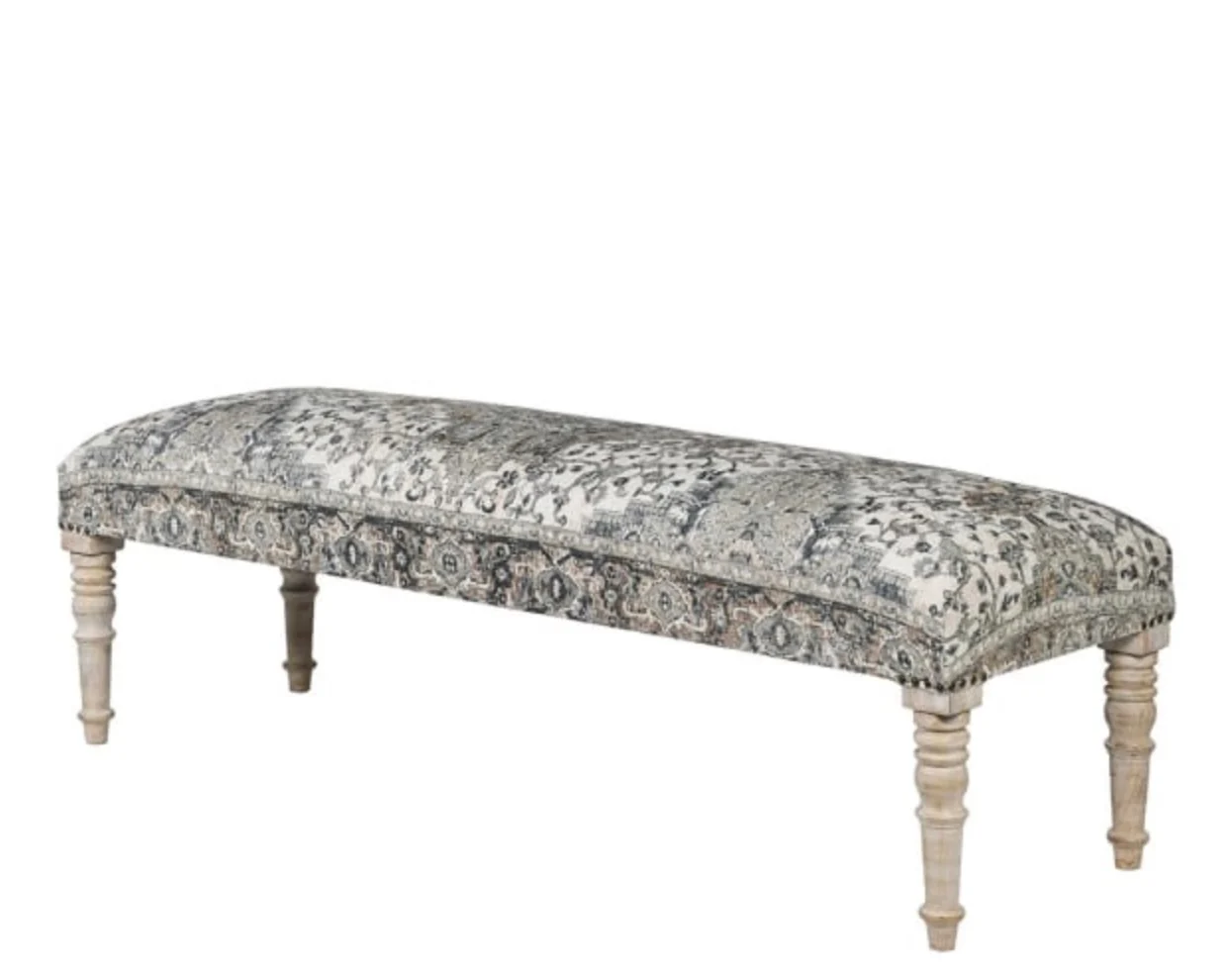 Turkish Rug Pattern 2 Seater Bench Stool - Image 6