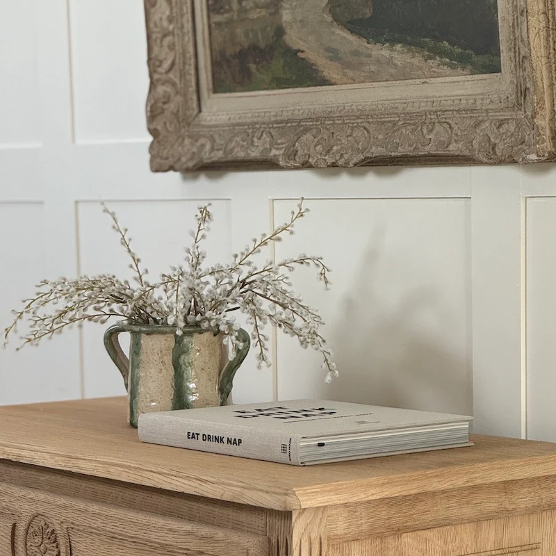 Twin Handle Provence Stripe Glazed Pot - Image 2
