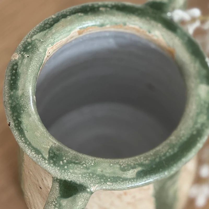 Twin Handle Provence Stripe Glazed Pot - Image 4