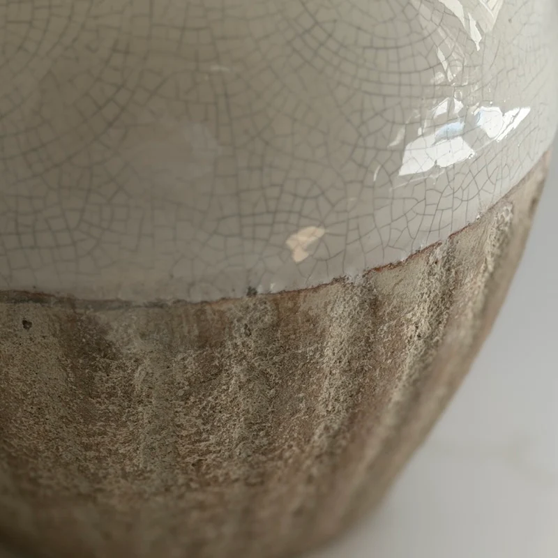 Two-Handled Ceramic Vase – Textured Neutral Glaze - Image 5