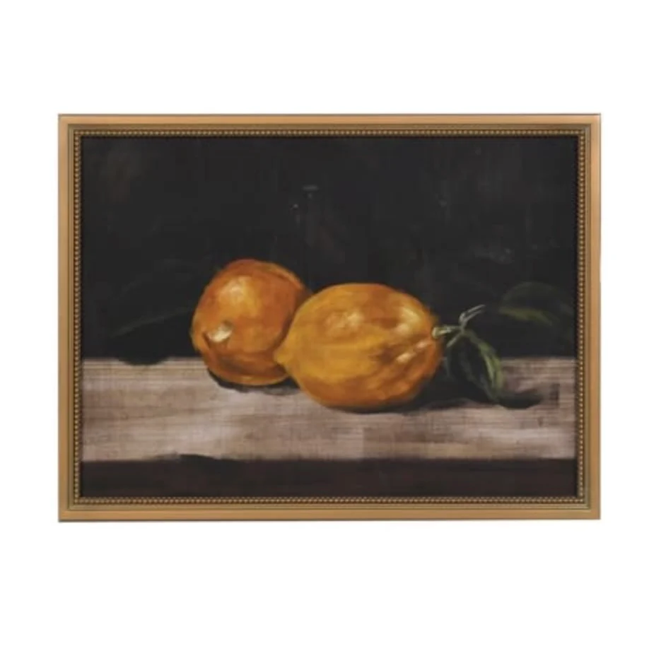 Two Still Life Framed Canvases - Fruit & Veg - Image 3