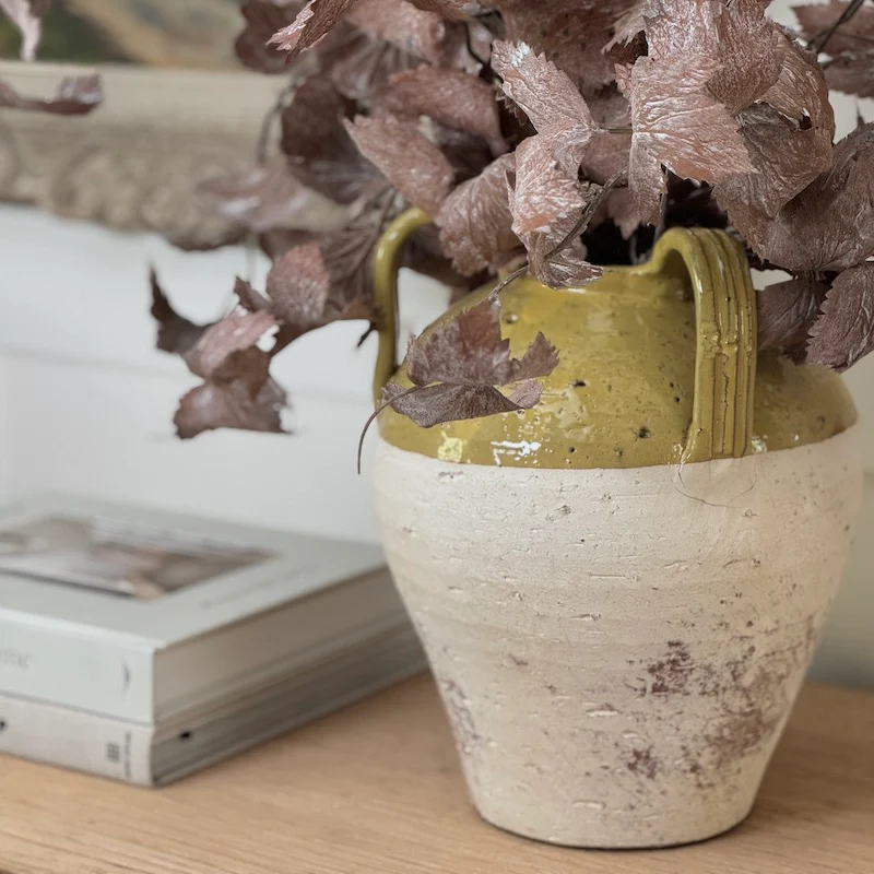 Two Toned Glazed Provence 3 Handle Vase - Image 2