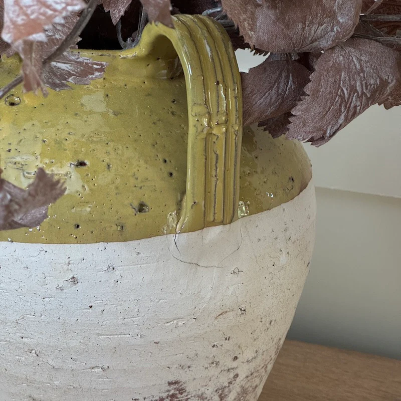 Two Toned Glazed Provence 3 Handle Vase - Image 3