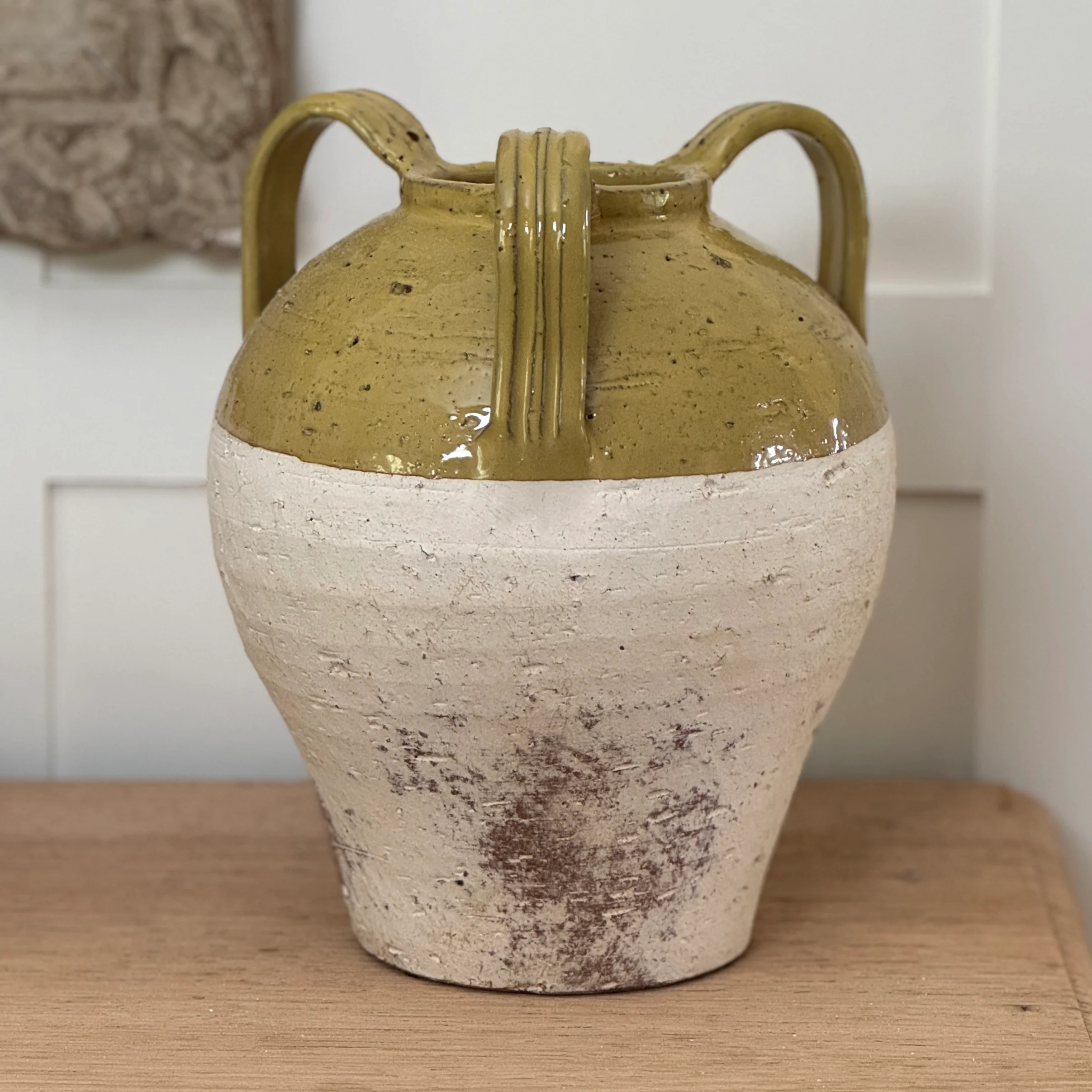 Two Toned Glazed Provence 3 Handle Vase - Image 5
