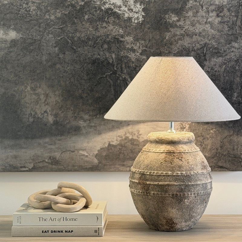 Ventura Aged Stone Table Lamp