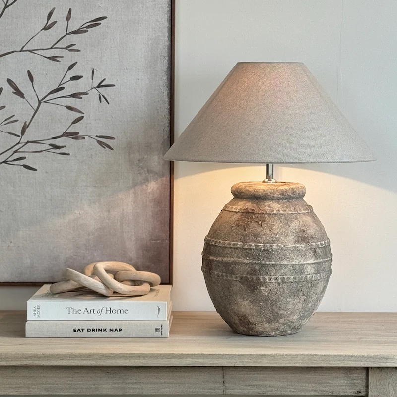 Ventura Aged Stone Table Lamp - Image 2