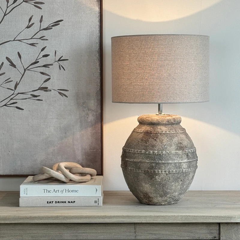 Ventura Aged Stone Table Lamp - Image 3