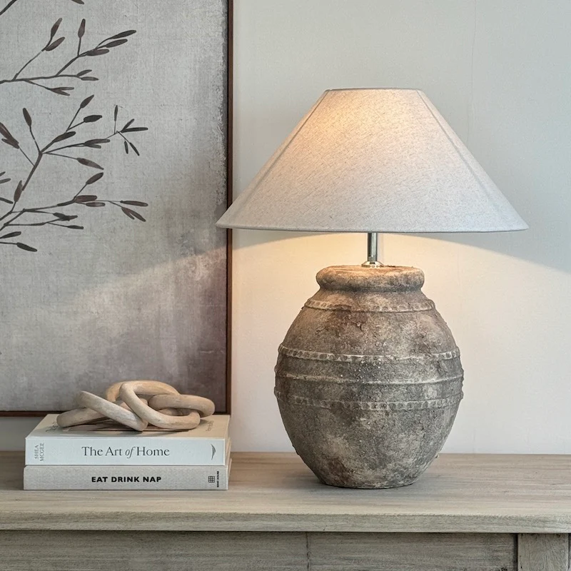 Ventura Aged Stone Table Lamp - Image 4