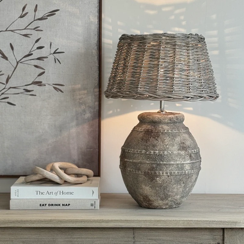 Ventura Aged Stone Table Lamp - Image 8
