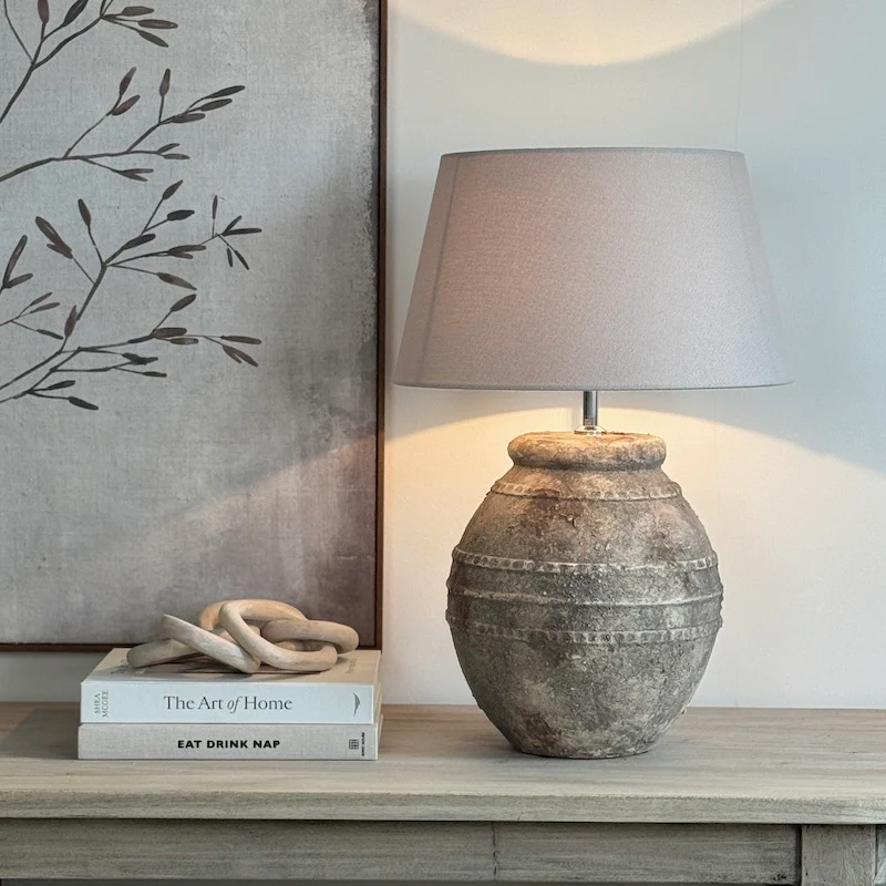 Ventura Aged Stone Table Lamp - Image 9