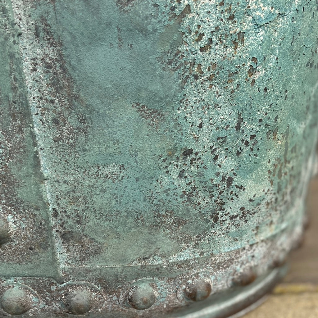 Verdigris Studded Iron Planter - Image 4