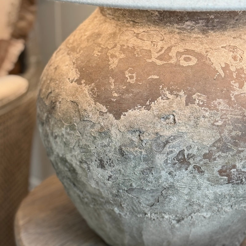 Vintage Aged Indonesian Water Pot Lamp - Image 9
