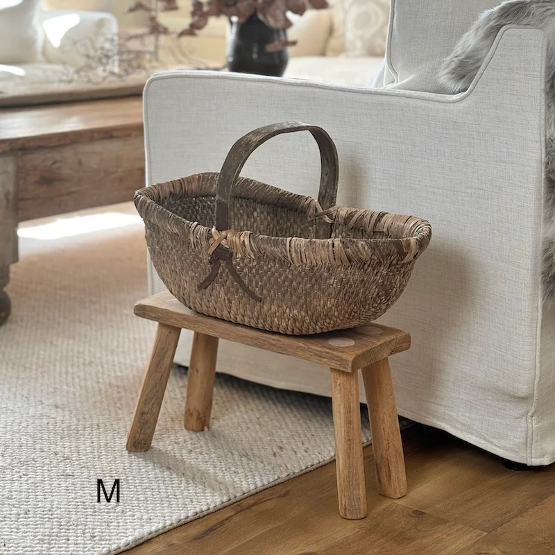 Vintage Chinese Harvest Basket - Image 15