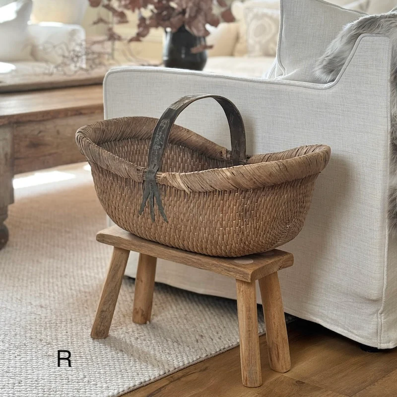 Vintage Chinese Harvest Basket - Image 20