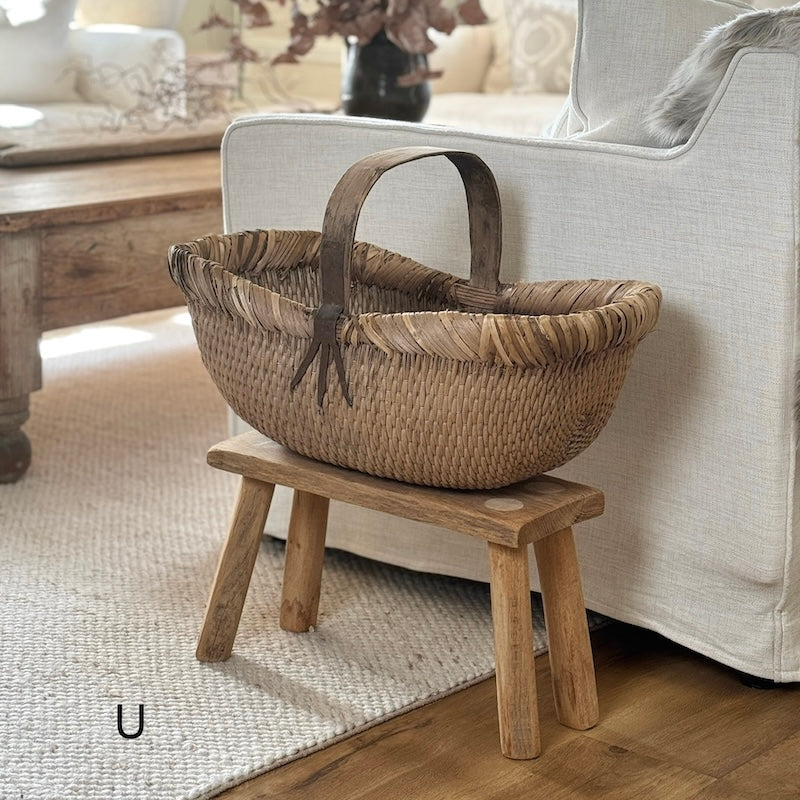 Vintage Chinese Harvest Basket - Image 23