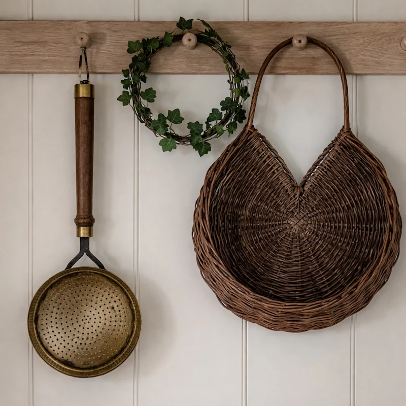 Vintage Indian Brass and Wood Jhara - Image 4