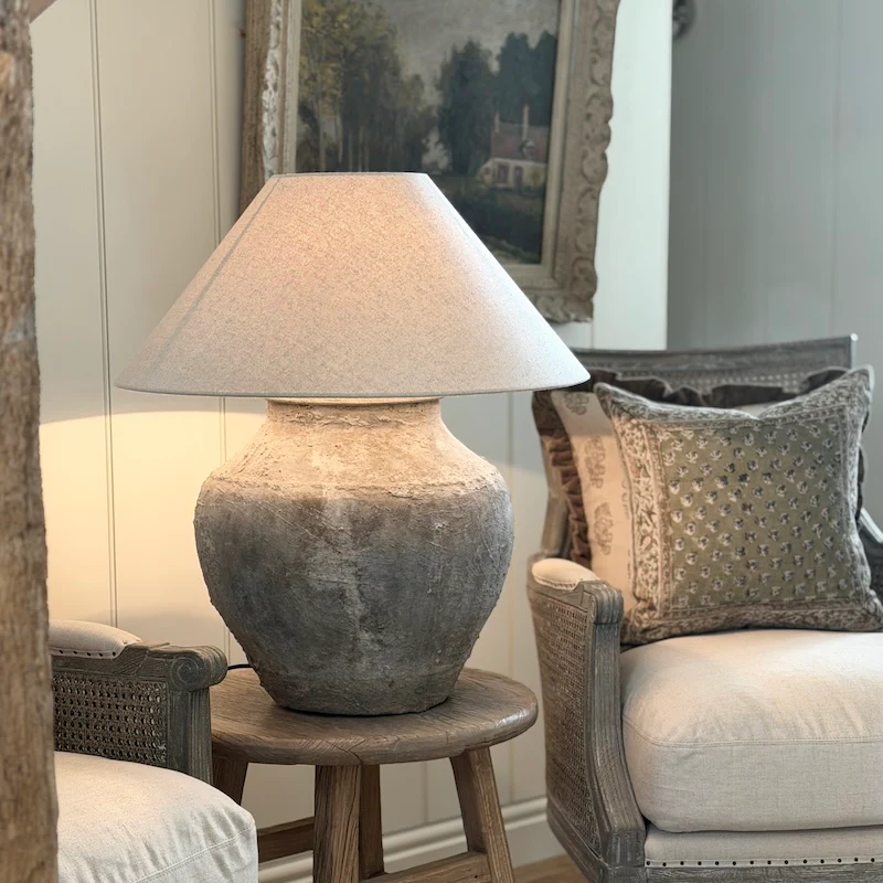 Vintage Indonesian Water Pot Lamp XL - Image 2