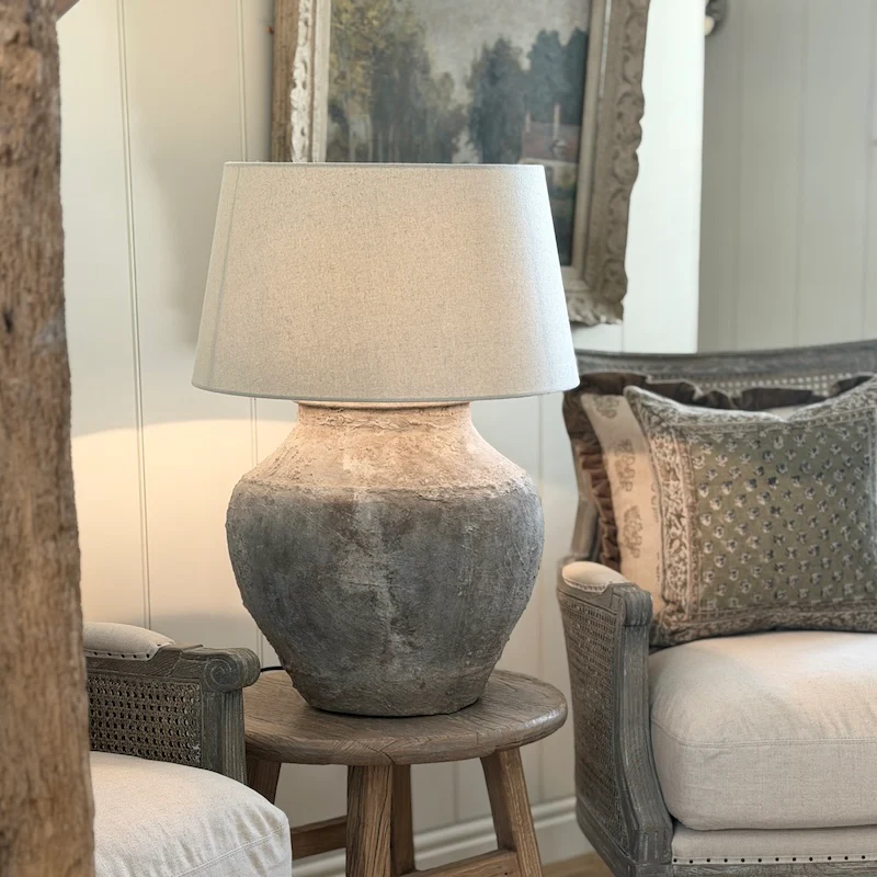 Vintage Indonesian Water Pot Lamp XL - Image 3