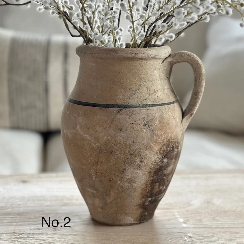Vintage Look Handmade Clay Jugs - Image 3