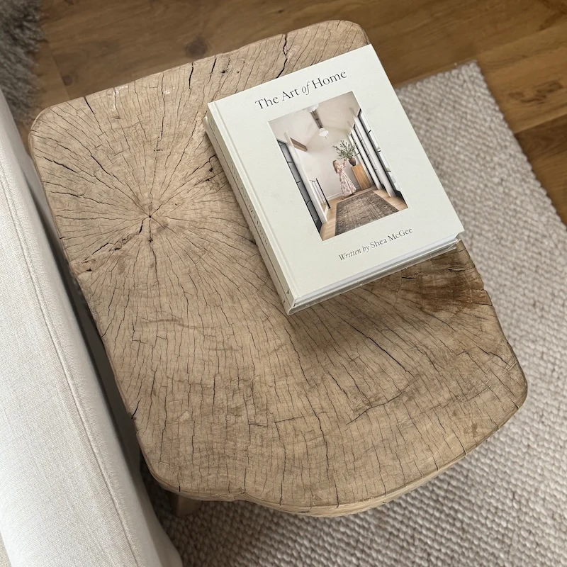 Vintage Reclaimed Heavyweight Chunky Wood Side Table - Image 4