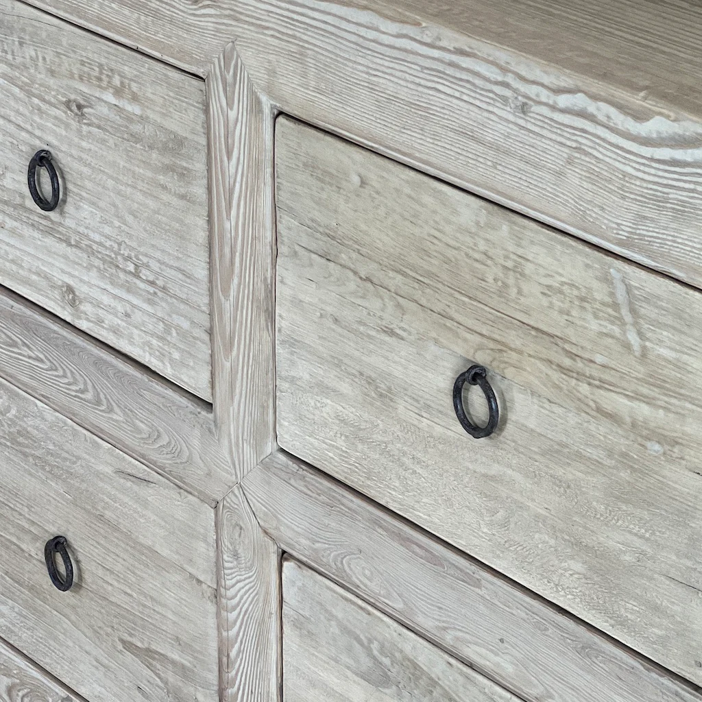Vintage Reclaimed Wood Four Drawer Chest - Image 4