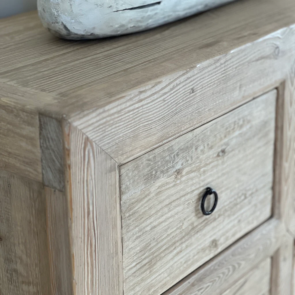 Vintage Reclaimed Wood Four Drawer Chest - Image 5